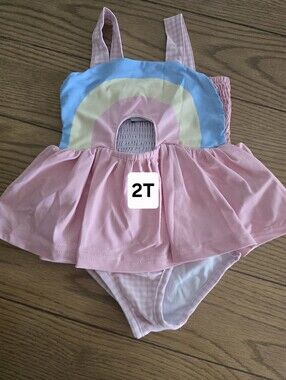 Smocked Sweets  Rainbow Swimsuit 2T